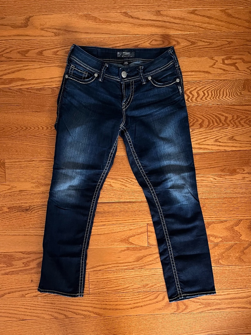 Silver Jeans Skinny Dark Blue Stretch Denim